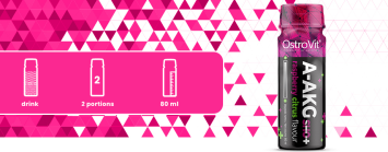 Аминокислота А-АКГ ШОТ OstroVit A-AKG SHOT+ 80 мл. (Малина-цитрус)