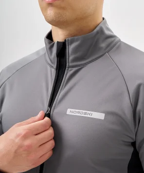 Тренировочная куртка Nordski Core Grey/Black NSM657202