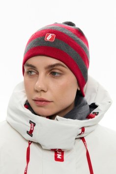 Шапка Bivium Арех красный_графитовый M (58)