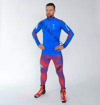 Гоночный Костюм РОССИЯ голубой (биатлон)