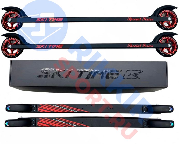 Лыжероллеры SKI TIME Long SK100 NEW Black/Red 720 (2,75)