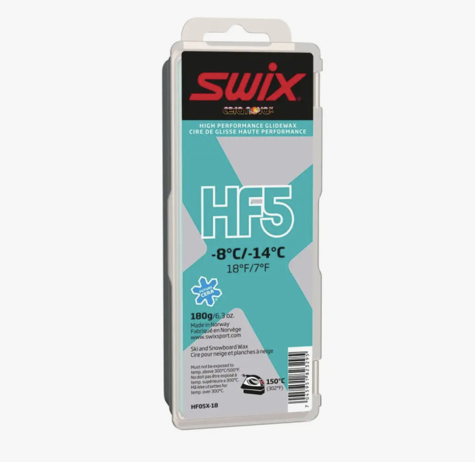ПАРАФИН SWIX HF5X Turquoise -8C/-14C 180 гр