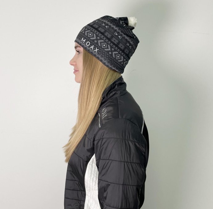 Шапка MOAX TISTA SW46803/10000P черный принт в Твери
