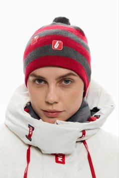 Шапка Bivium Арех красный_графитовый S (56)