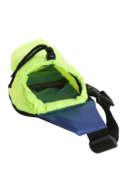 Беговая поясная сумка POWERUP (голубая) с карманом для бутылки