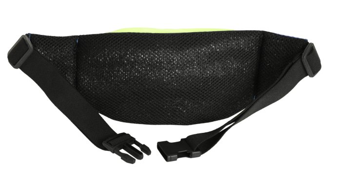 Беговая поясная сумка POWERUP (голубая) с карманом для бутылки