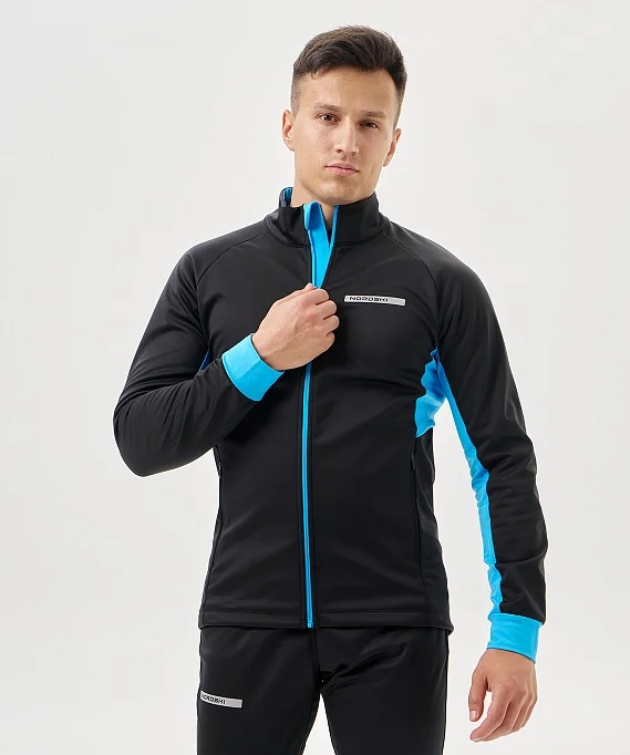 Тренировочная куртка Nordski Core Black/Light Blue NSM657179