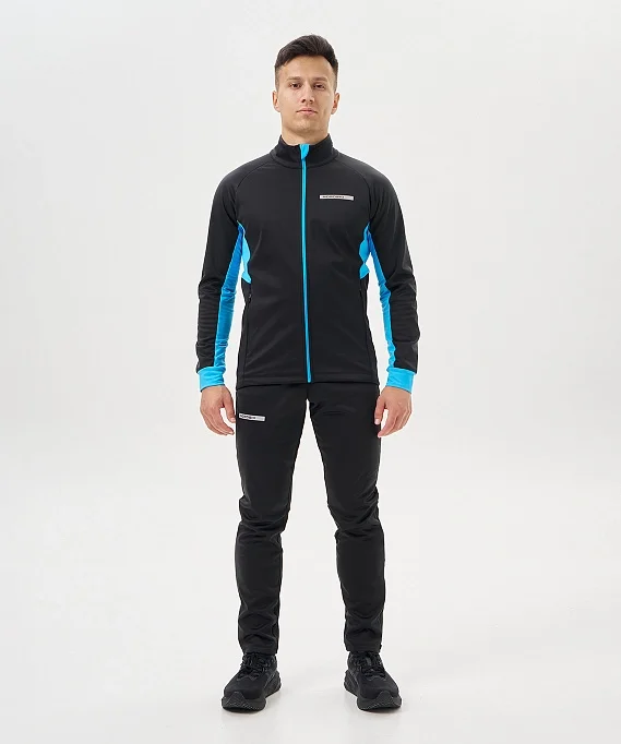 Тренировочная куртка Nordski Core Black/Light Blue NSM657179
