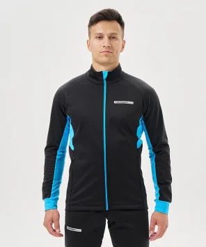 Тренировочная куртка Nordski Core Black/Light Blue NSM657179