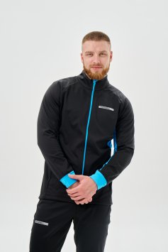 Тренировочная куртка Nordski Core Black/Light Blue NSM657179