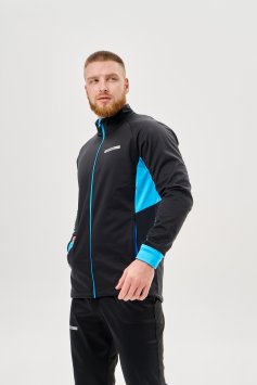 Тренировочная куртка Nordski Core Black/Light Blue NSM657179