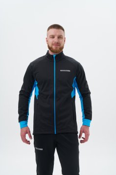 Тренировочная куртка Nordski Core Black/Light Blue NSM657179