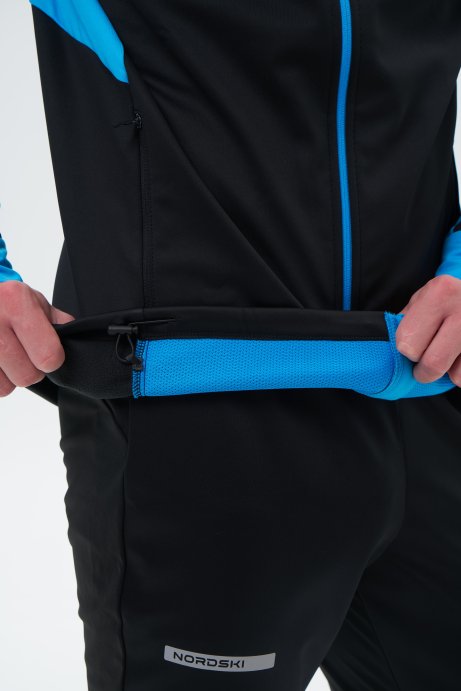 Тренировочная куртка Nordski Core Black/Light Blue NSM657179