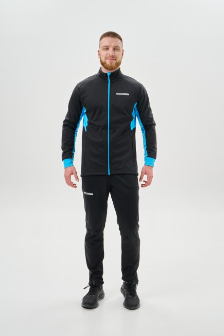 Тренировочная куртка Nordski Core Black/Light Blue NSM657179