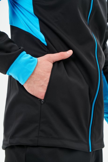 Тренировочная куртка Nordski Core Black/Light Blue NSM657179
