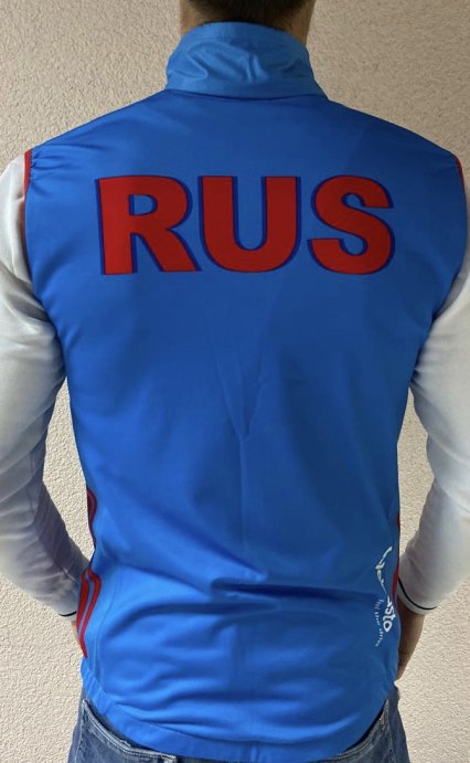 Жилет РОССИЯ голубой (биатлон)