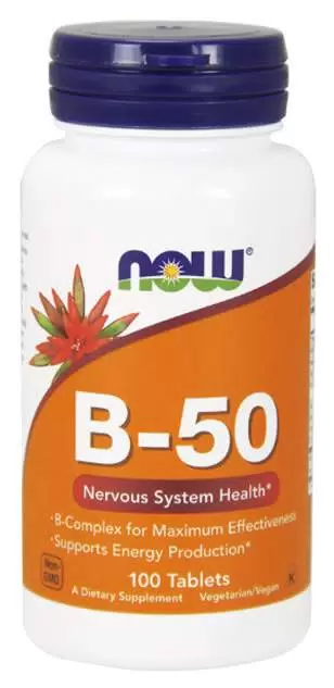 Комплекс витаминов B NOW B-50 100 таб.