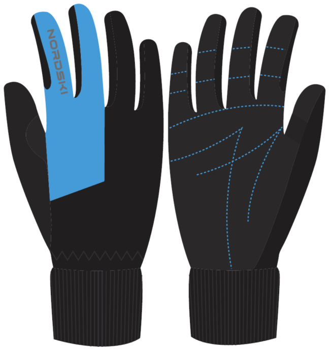 Перчатки Nordski Motion Black/Blue WS NSV250170 в Твери