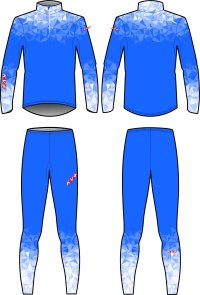 Гоночный костюм KV+ TORNADO 2 pieces suit blue\white 23V118.20