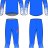 Гоночный костюм KV+ TORNADO 2 pieces suit blue\white 23V118.20
