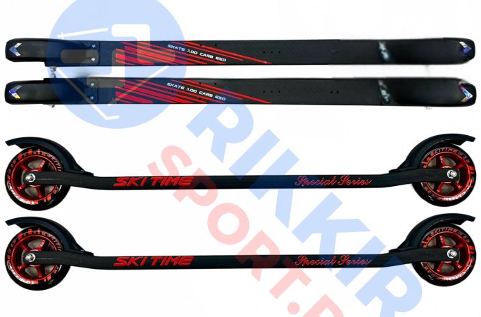 Лыжероллеры SKI TIME SK100 Carbon NEW Black/Red (2,75)