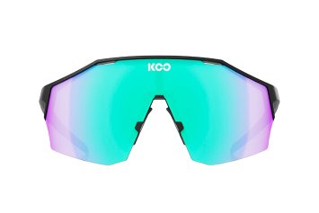 Очки солнцезащитные KOO ALIBI Large (чёрные матовые / зелёные зеркальные фотохромные)