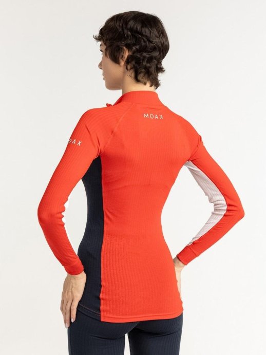 Термофутболка Moax Race LS с воротн. жен. MX114040/99992 ярко-красный