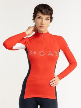 Термофутболка Moax Race LS с воротн. жен. MX114040/99992 ярко-красный