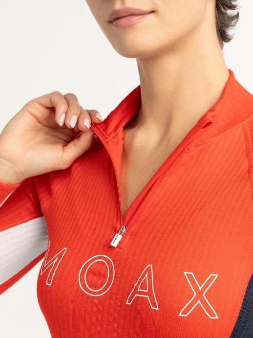 Термофутболка Moax Race LS с воротн. жен. MX114040/99992 ярко-красный