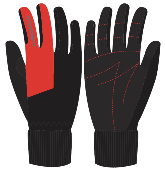 Перчатки Nordski Motion Black/Red WS NSV250190 в Твери