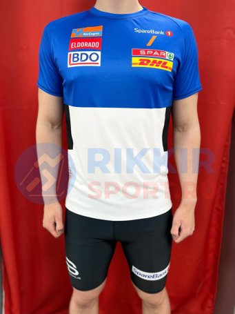 Футболка беговая НОРВЕГИЯ 2022 син.-белая