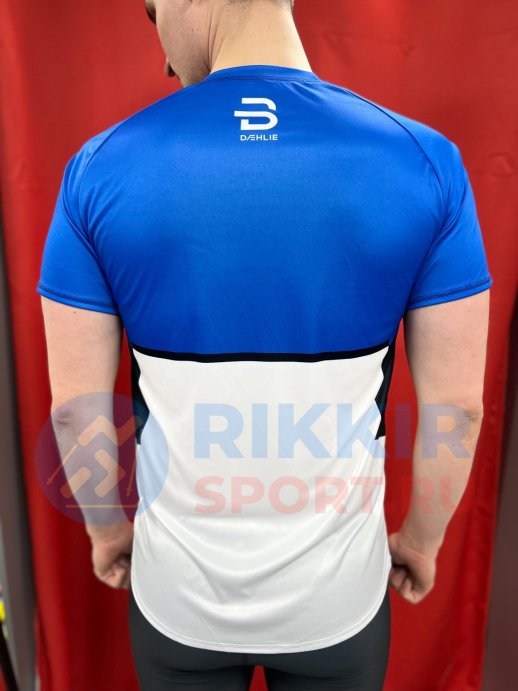 Футболка беговая НОРВЕГИЯ 2022 син.-белая