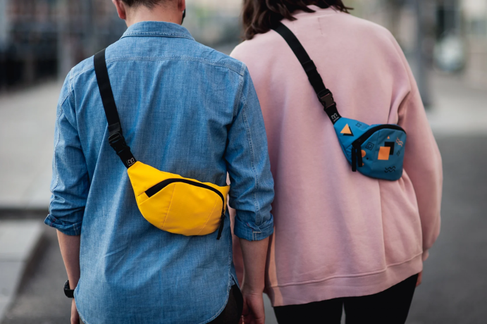 Сумка Enklepp Tarta Waist Bag (geometry gray) в Твери