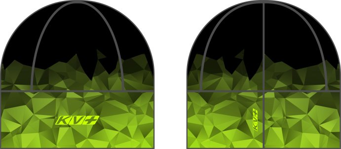 Шапка KV+ TORNADO черный\зеленый, 22A16S.106 в Твери