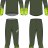 Гоночный костюм KV+ TORNADO 2 pieces suit oil green\lime 23V118.7