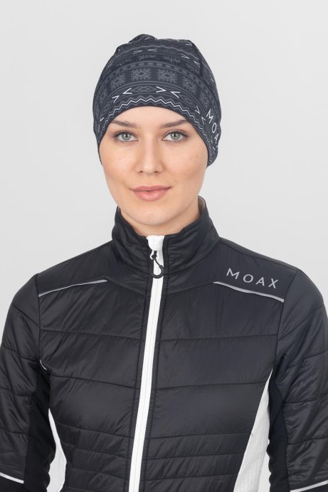 Шапка MOAX Tista Pony Tail с отверст. жен. SW46804/10000P черный принт OS в Твери