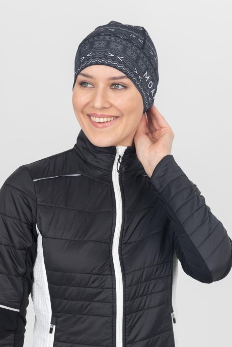 Шапка MOAX Tista Pony Tail с отверст. жен. SW46804/10000P черный принт OS в Твери