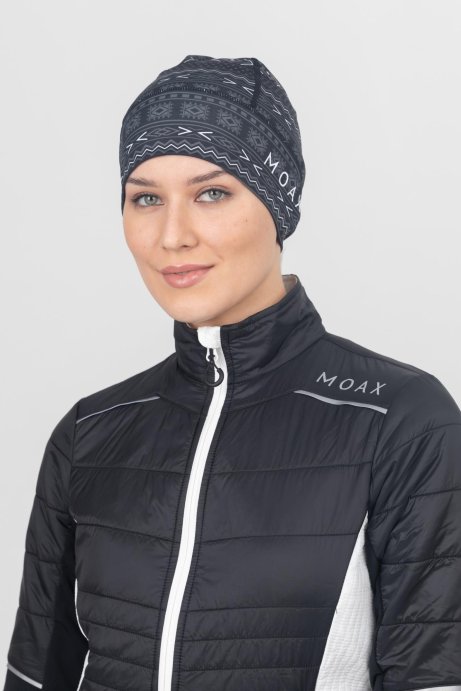 Шапка MOAX Tista Pony Tail с отверст. жен. SW46804/10000P черный принт OS в Твери