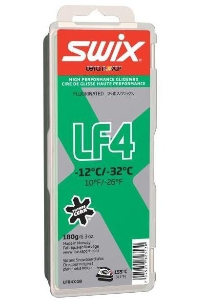 ПАРАФИН SWIX LF4X GREEN -12/-32 180гр