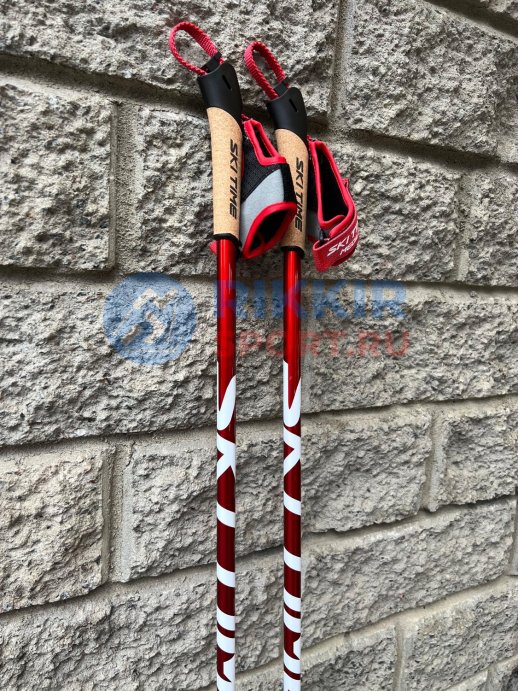 ЛЫЖНЫЕ ПАЛКИ SKI TIME SPORT 100% Carbon Red/Black