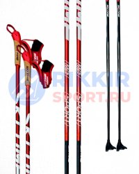 ЛЫЖНЫЕ ПАЛКИ SKI TIME SPORT 100% Carbon Red/Black