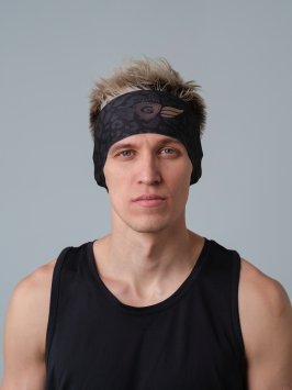 Повязка на голову GAMASH (Чёрный ягуар) комфорт