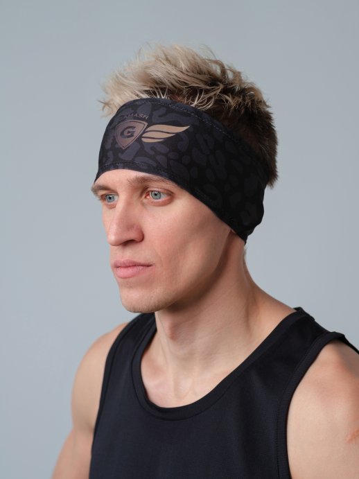 Повязка на голову GAMASH (Чёрный ягуар) комфорт