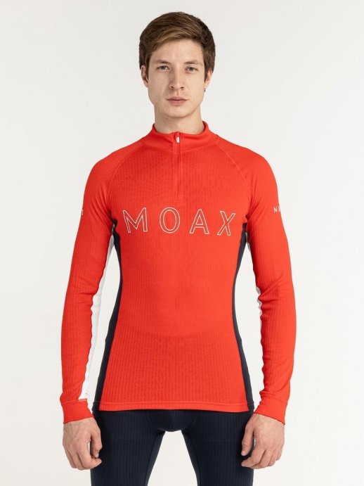 Термофутболка Moax Race LS с воротн. муж. MX114041/99992 ярко-красный