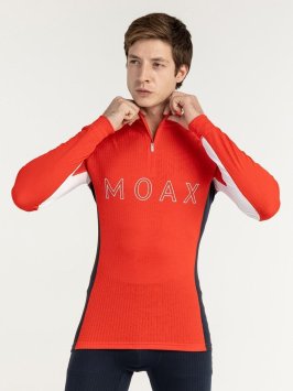 Термофутболка Moax Race LS с воротн. муж. MX114041/99992 ярко-красный