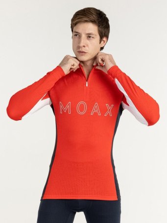Термофутболка Moax Race LS с воротн. муж. MX114041/99992 ярко-красный