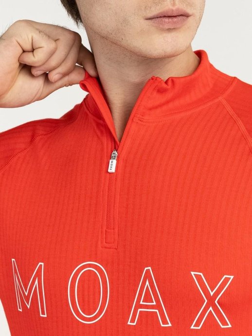 Термофутболка Moax Race LS с воротн. муж. MX114041/99992 ярко-красный