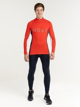 Термофутболка Moax Race LS с воротн. муж. MX114041/99992 ярко-красный