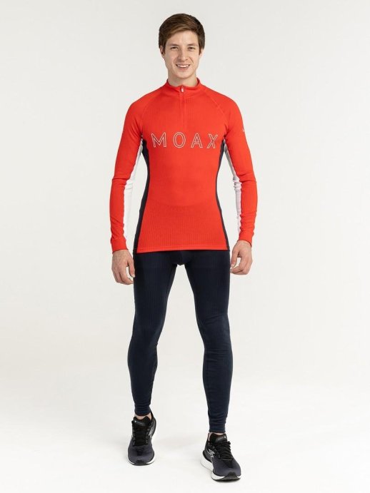 Термофутболка Moax Race LS с воротн. муж. MX114041/99992 ярко-красный