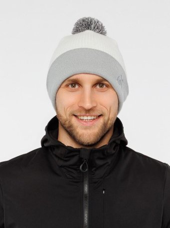 Шапка Moax Club 23632M/00020 белый/серый OS